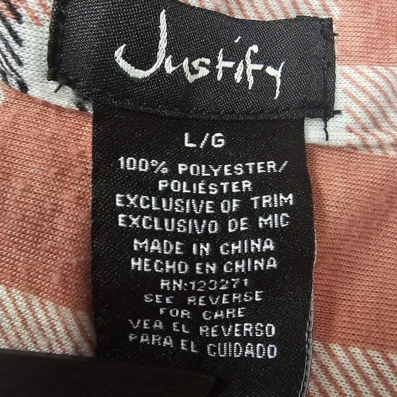 Justice Long Sleeve Plaid Button Down Size L - Picture 6 of 11